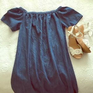 Merona Off the Shoulder Denim Dress